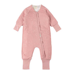 Woolbabe Merino/Organic Cotton Duvet Sleeping Suit with Sleeves - Dusk 2-4 years