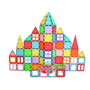 Magnetic Toys: Giromag 125pcs Star-Shin Magnetic Building Tiles