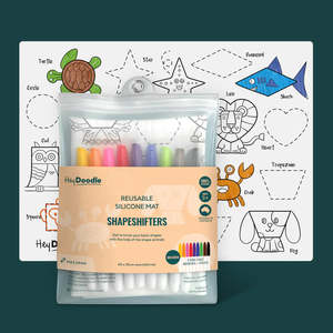 Lunchbox Accessories: HeyDoodle - Shape Shifters Large Colouring & Doodle Playmat
