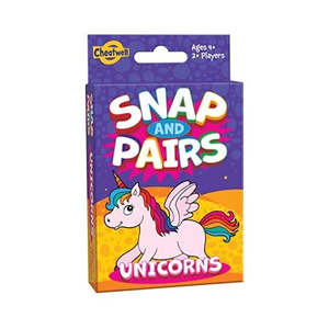 Wooden Train Set Car Play Set Train Set Toytime Nz: Cheatwell Card Game - Snap & Pairs Unicorns