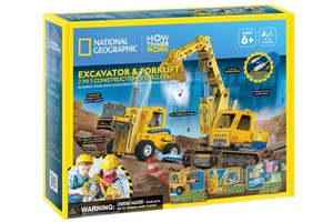 National Geographic Cubic Fun 3D Puzzle - Excavator & Forklift