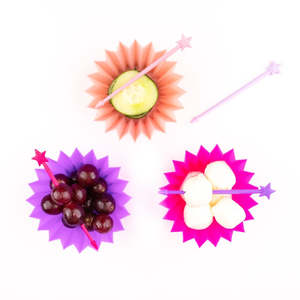 Lunch Box And Water Bottle: Lunch Punch Jumbo Silicone Cups - Pink