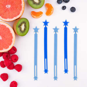 Lunch Punch Silicone Wrap Bands - Blue Set(5)