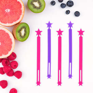 Lunch Punch Silicone Wrap Bands - Pink Set(5)