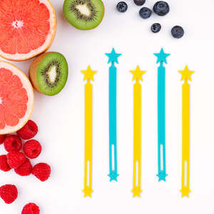 Lunch Punch Silicone Wrap Bands - Yellow Set(5)