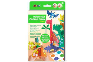 Avenir Watercolour Painting and Origami Dinos Craft Kit