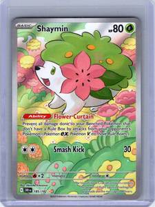 Toys Under 10: Pokemon Single Shaymin Destined Rivals Illustration Rare 185/182