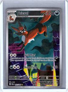 Toys Under 10: Pokemon Single Thievul Pitch Black Illustration Rare 092/084