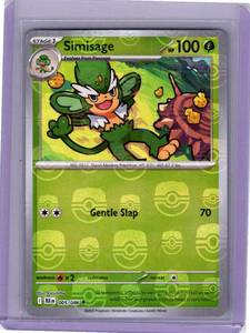 Pokemon Single Simisage (Master Ball Pattern) Black Bolt Uncommon 005/086
