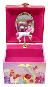 Cosmetics Beauty: Pink Poppy: Unicorn Butterfly - Musical Jewellery Box (Small)