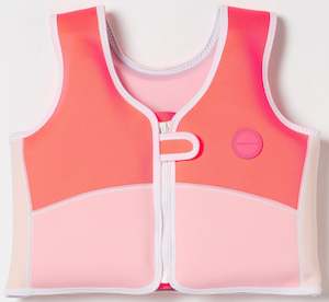 Sunnylife: Swim Vest 3-6 - Melody The Mermaid Neon Strawberry