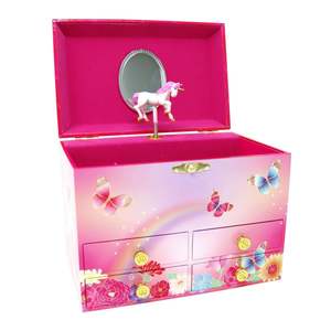 Pink Poppy: Unicorn Butterfly - Musical Jewellery Box (Medium)
