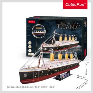 Cubic Fun: 3D Puzzle: Titanic (Large) w/ LED Lights (266pc)