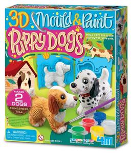 Art Crafts: 4M: 3D Mould & Paint - Puppy Dogs