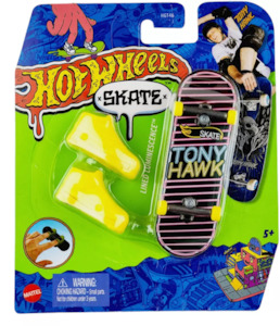 Vehicles-Fingerboards: Hot Wheels Skate Lined Luminesce Tony Hawk