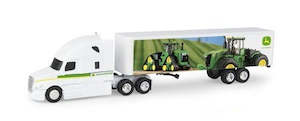 John Deere: TOMY JOHN DEERE WHITE HAULER SEMI AND CONTAINER