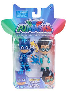 Pj Masks: Pj Masks Light Up Hero Vs Villain Figure 2 Pack Catboy And Romeo