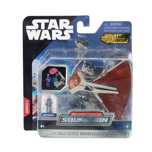 Star Wars: Star Wars 3 Inch Vehicle & Figure Micro Galaxy Squadron 0011 Asajj Ventress's Ginivex Starfighter