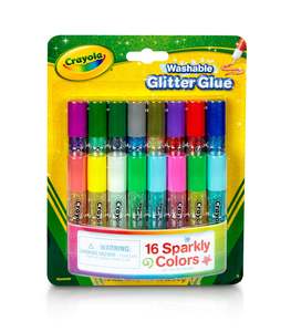 Crayola Pip Squeaks Washable Glitter Glue 16 Pack