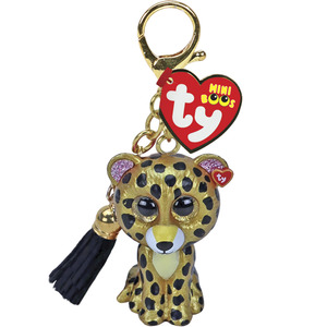 Ty Beanie: Ty Mini Boos Clip - Sterling Leopard