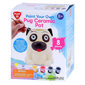 Playgo Toys Ent. Ltd. Paint Your Own Pug Ceramic Pot