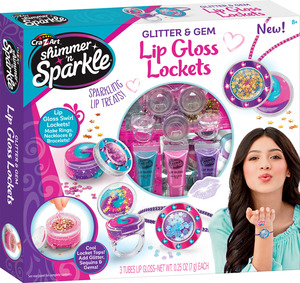 Cra-Z-Art Shimmer 'N Sparkle Glitter & Gem Lip Gloss Lockets