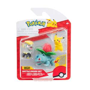 Pokemon Battle Figure Set 3 Pack Pikachu, Jangmo-o & Ivysaur