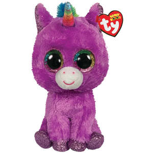 Ty Beanie: Ty Beanie Boos Regular - Rosette Purple Unicorn