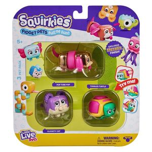 Little Live Pets Squirkies Fidget Pets 3 Pack Series 1 Metallic Pop Tube Pup
