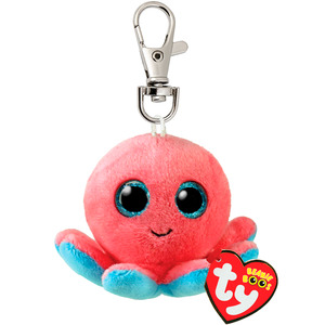 Ty Beanie: Ty Beanie Boos Clip - Sheldon Coral Octopus