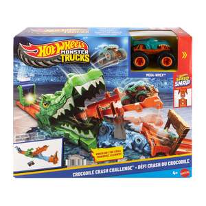 Hot Wheels: Hot Wheels Monster Trucks Crocodile Crash Challenge Track Set