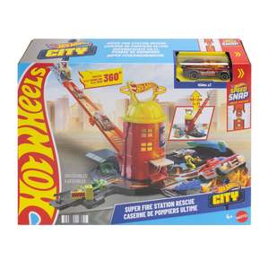 Hot Wheels: Hot Wheels City Super Fire Station Rescue Gravity Drop Playset