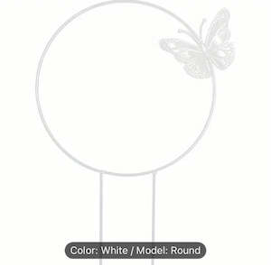 Merch: Plant Support, Round frame, White