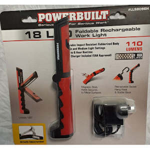 Powerbuilt 18 LED Foldable Rechargeable Work Light