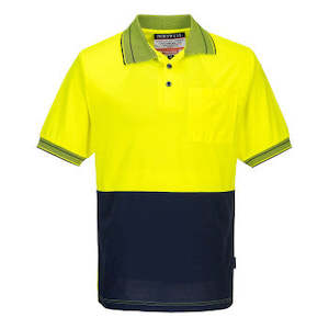 Portwest Micro Mesh Polo Shirt Yellow/Navy