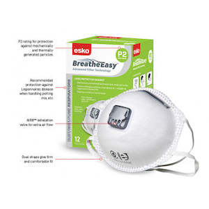 Health And Safety Essentials: Dust Mask-Esko Breathe Easy Valved P2 12pk