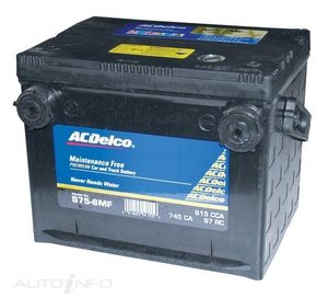 Acdelco Ac Delco Battery, 730 Cca, 58 Ah, 100 Rc (Min), Side Terminal, Lhp, Each