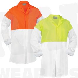 Products: Workzone 190g Hi Vis Polycotton Food Ind Dust Coat