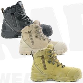 Products: XTLZ Bison Zip Side Lace Up Ankle Safety Boot