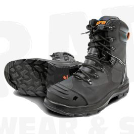XTZ Bison High Leg Zip Side Lace Up Safety Boot