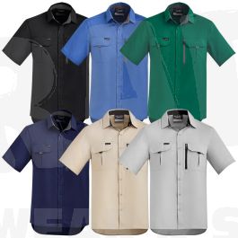 ZW465 Mens Polyester Ripstop S/Sleeve Shirt