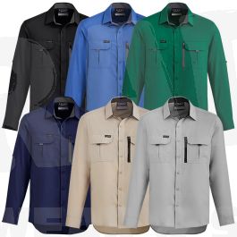 ZW460 Mens Polyester Ripstop L/Sleeve Shirt