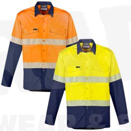 Products: ZW229 Mens Rugged Cooling HiVis Segment Tape Shirt