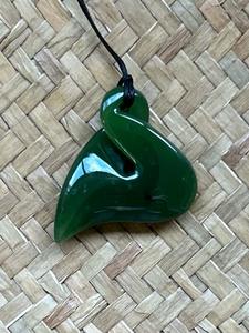 Twist Pendant - Traditional Jade