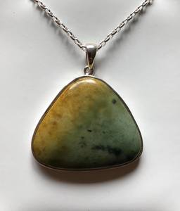 Stirling Silver Necklace - Traditional Jade