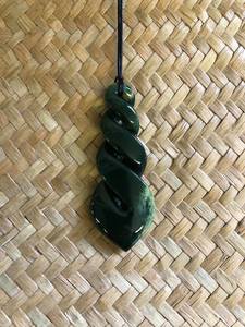 Twist Pendant - Traditional Jade