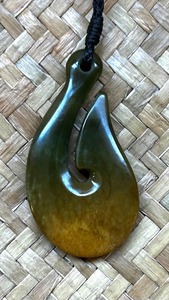 Hei Matau (Fish Hook) - Traditional Jade