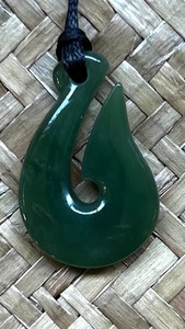 Hei Matau (Fish Hook) - Traditional Jade