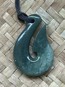 Hei Matau (Fish Hook) - Traditional Jade