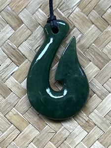 Hei Matau (Fish Hook) - Traditional Jade